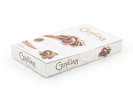 Good price Cukierki czekoladowe pudełka z okna, złota folia Logo pudełka papierowe na czekoladki w Internecie