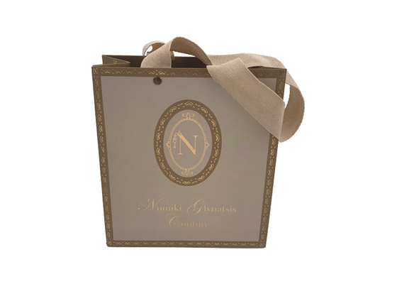 Good price elegancki Niestandardowy papier matowy drukowany na torebkach z logo hot stamp w Internecie
